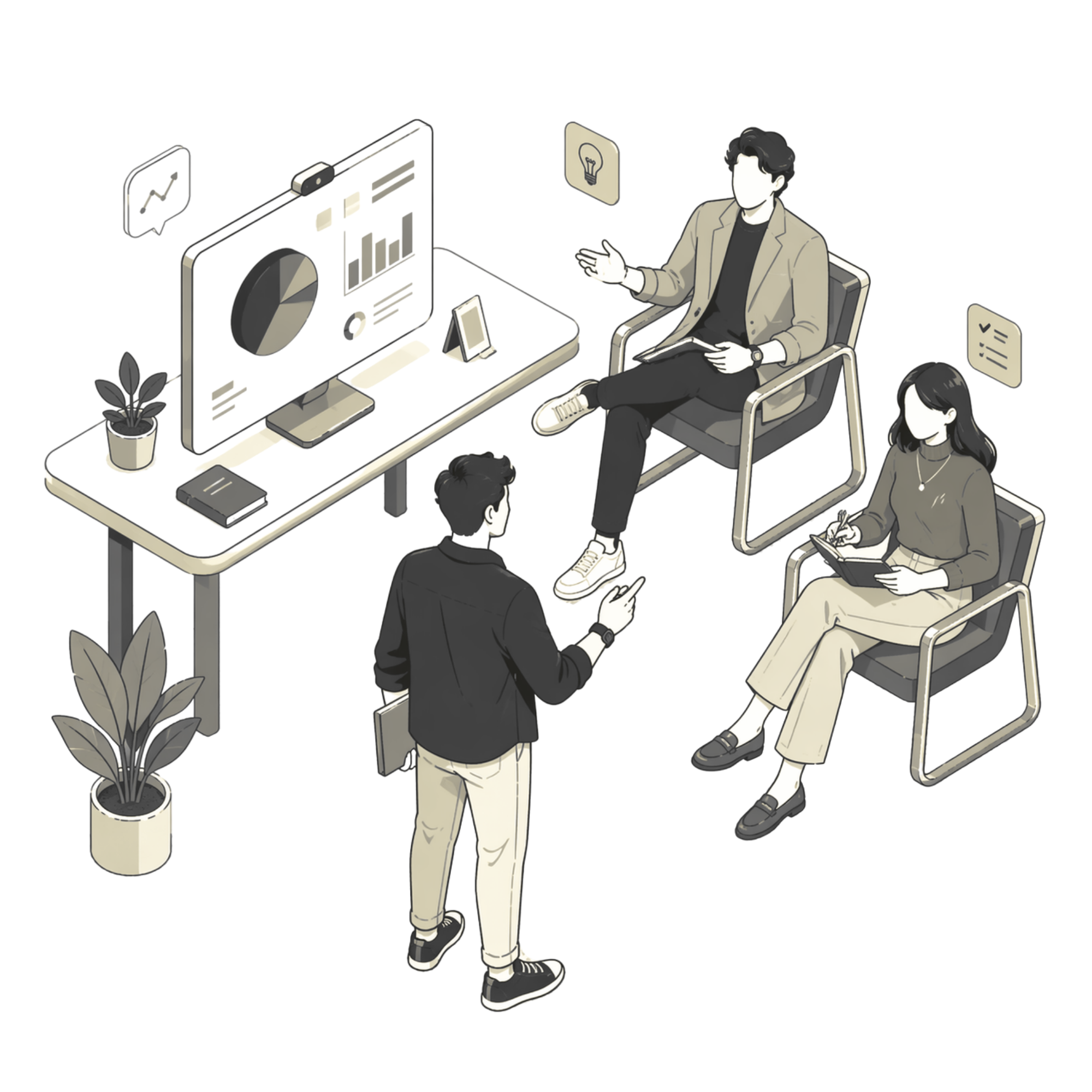 Tim Improvindo berdiskusi dengan klien